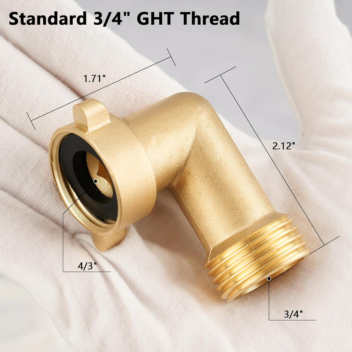 Garden Water Hose Splitter - RV Water Splitter 2 Way Heavy Duty Brass Spigot Hose Splitter - Outdoor Y Hose Bib 2 Valves with 2 Extra Rubber Washers for 3/4" Hose Connector (Blue)