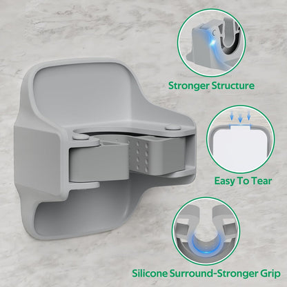 reliahom Broom Holder Wall Mount Mop Grippers organizer wall hanging, 3Pack | No Drilling Self Adhesive Easy install Anti-Slip Mop Broom Hanger Storage Rack for Kitchen,Laundry Room,Garden,Garage