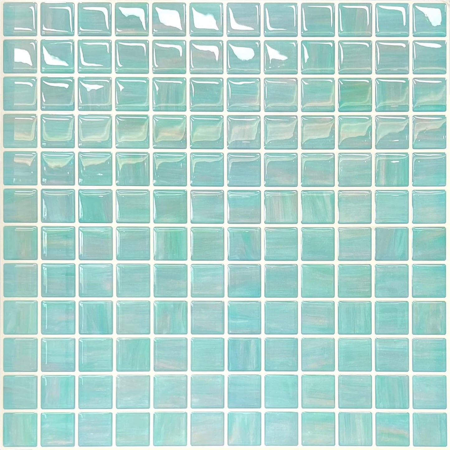 5 Sheets Peel and Stick Backsplash, Self Adhesive Wall Tiles, 3D Adhesive Tile Backsplash, 12"x12"Premium Self Adhesive Wall Tiles Peel and Stickfor Kitchen, Bathroom, RV(Spring Moss)