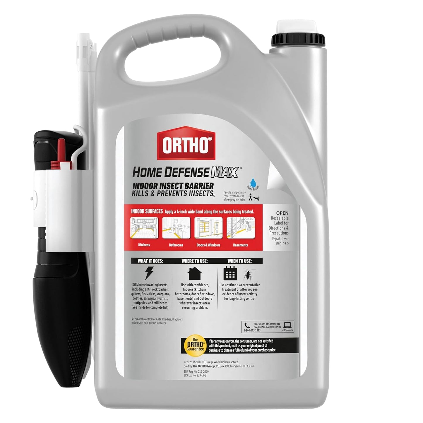 Ortho Home Defense Max Indoor Flying Insect Trap - Light Sticky Trap for House Flies, Fruit Flies, and Gnats, 1 Plug-in and 4 Refills