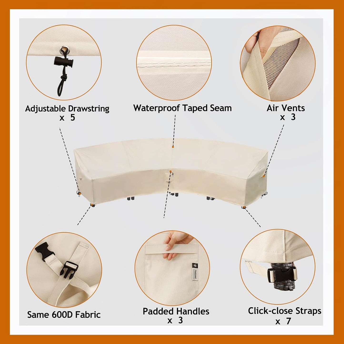 Patio Deck Box Cover, 63x30 Inch Fire Pit Covers with Straps and Handles, Waterproof Heavy Duty Outdoor Furniture Winter Cover for Keter, Suncast, Lifetime Container