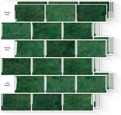 10 Sheets Peel and Stick Backsplash Tiles, Marble Look Wall Tiles for Kitchen and Bathroom, Livingroom, 12"x12", White, Waterproof Vinyl