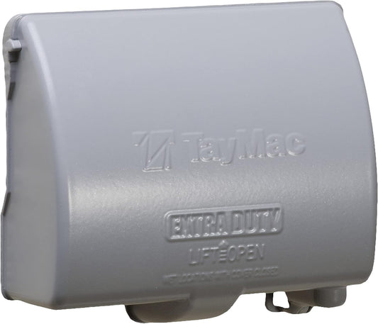 TayMac MX4380S EXTRA DUTY Gray 1-Gang Expandable Weatherproof In-use 3-1/2-in. Electrical Outlet Cover for Home Improvement, Outdoor Outlet Cover for Electrical Box, UFAST Configuration