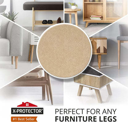 Felt Furniture Pads X-PROTECTOR - 10 Pack Premium 8”x6” Heavy Duty 1/5” Felt Sheets! Cut Furniture Felt Pads for Furniture Feet You Need – Best Furniture Pads for Hardwood Floors! Brown