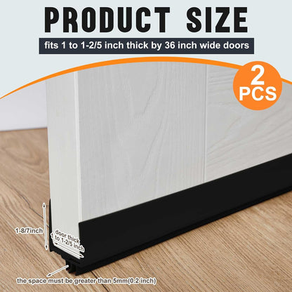 Pickmesh 4 Pcs 36 Inch Adjustable Storm Door Sweep for 1 to 1-2/5 in Bottom Seal Replacement Parts Under Draft Stopper Weather Stripping Threshold (White)