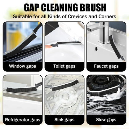 3 PCS Cleaning Gap Brush Set Narrow Crevice Scrub Brush with Stiff Bristles Handle Detail Cleaning Brushes for Home,White,Yellow,Red