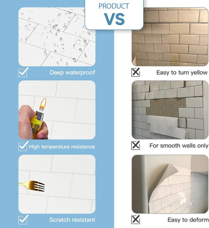 2026 New Upgrade Peel and Stick Backsplash Tile, Peel and Stick 11.34" X 11.57" Wall Tile for Kitchen, Bathroom, Fireplace, Laundry (Beige Ecru, 10 Packs)