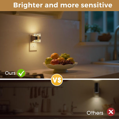 L LOHAS LED Night Light, Bubble Night Lights Plug into Wall,2 Pack 3000K/4000k/5000K Adjustable Color Temperature Night Light,Dimmable Nightlights with Dusk to Dawn Sensor for Rooms Bathroom Hallway