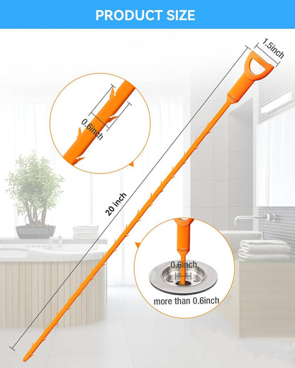 Drain Snake,79 inch Flexible Grabber Claw Pick Up Reacher Tool,Drain Clog Remover - Gutter Cleaning Tools for Home Sink, Bathroom Tub,Drain, Toilet, Tight Spaces