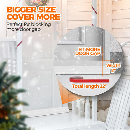 Holikme Door Draft Stopper Under Door Draft Blocker Insulator Doors Sweep Weather Stripping Noise Stopper Sheets, Rolls & Strips Strong Adhesive, White