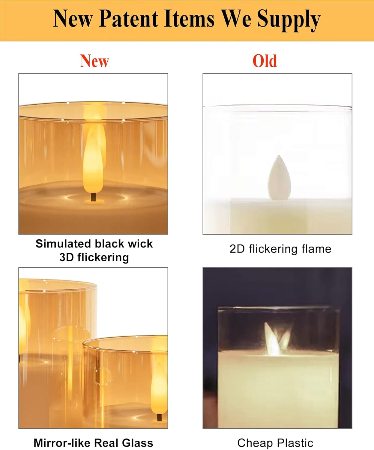 ANGELLOONG Flickering Flameless Candles, Realistic Battery Operated Candles with Remote and Timer, Set of 3 LED Candles for Room Fall Home Wedding Decor Centerpieces Table Party Valentines Decorations