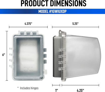 Sealproof 1-Gang Weatherproof In Use Outdoor Outlet Extra Deep Cover | Lockable, UL Extra Duty Compliant, 18 Configurations, Polycarbonate