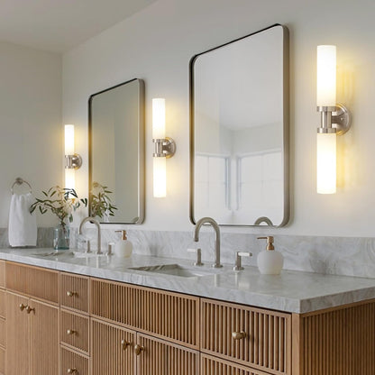 SANTOSTOCK Gold Battery Operated Wall Sconce Set of 2, 12000mAh Rechargeable Wall Lights with Remote Control, Wireless Dimmable Wall Lamps for Bedroom Living Room Bathroom Hallway Stairwell