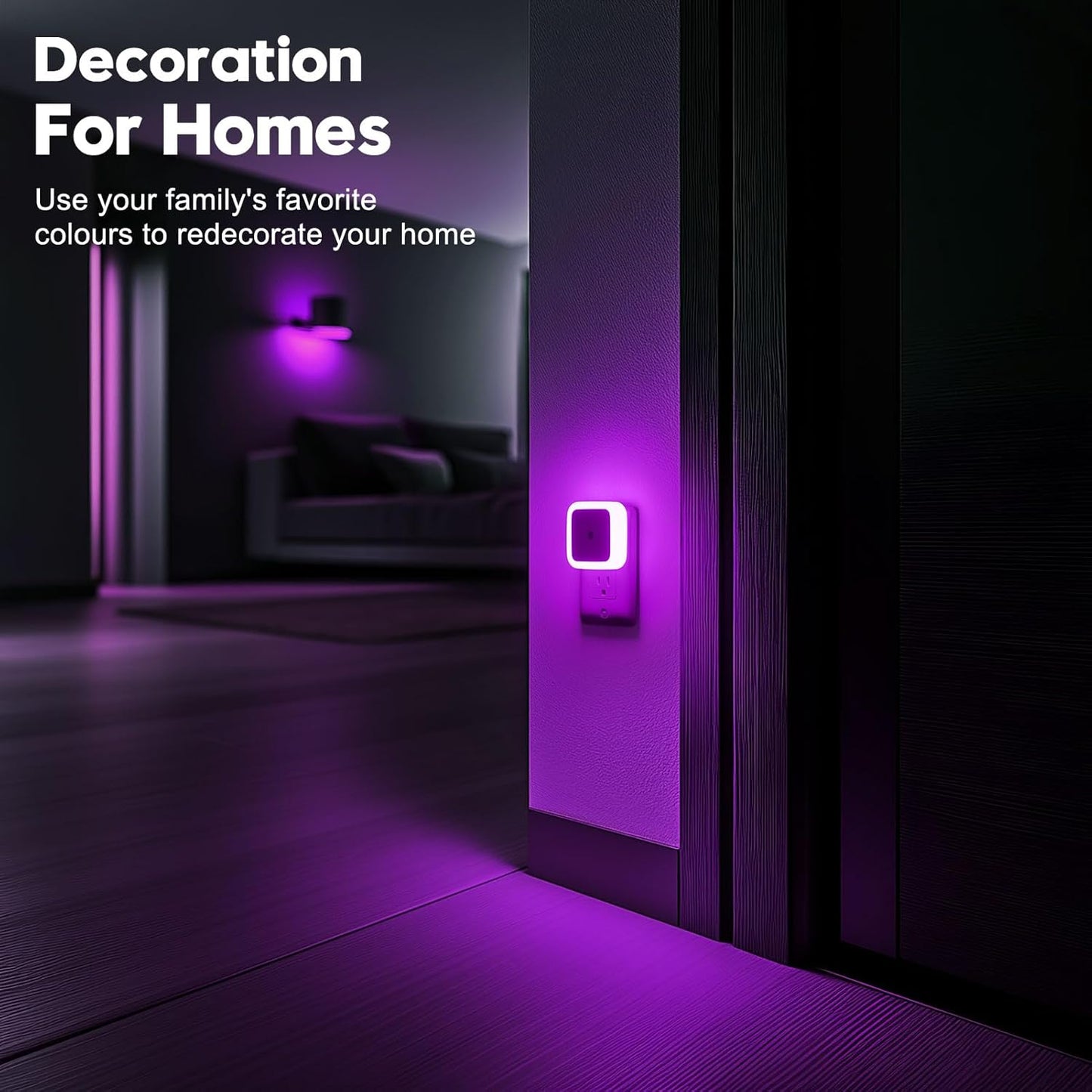 Sujeet Night Light, Night Lights Plug into Wall 4-Pack, Nightlight Plug in Night Lights, Dusk to Dawn Night Lamp Led Night Light for Bedroom, Bathroom, Hallway Warm White