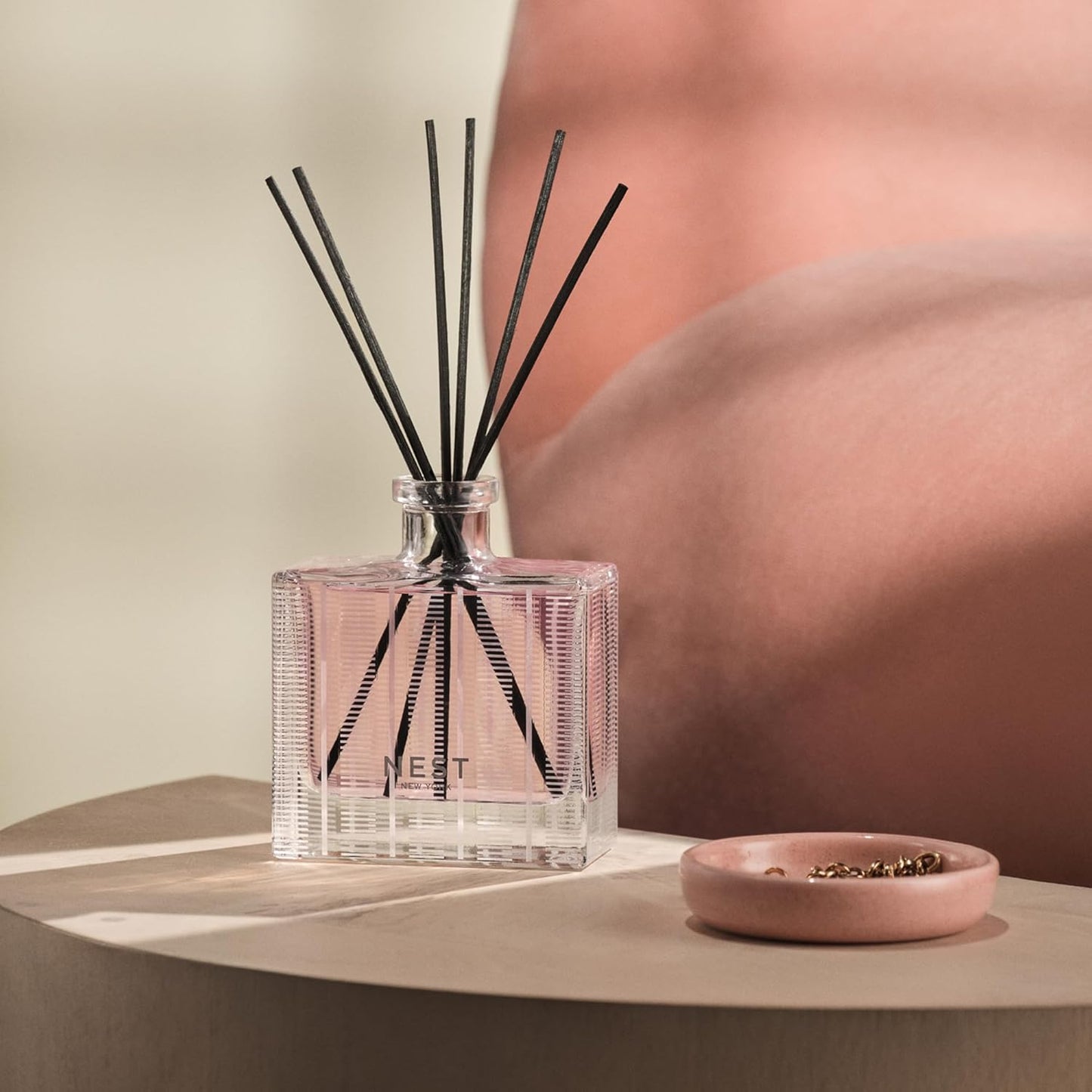 NEST New York Reed Diffuser, Wild Mint & Eucalyptus - 5.9 fl oz - Fragrance for Up to 90 Days - Reusable, Refillable Glass Holder - Includes 8 All-Natural Reed Sticks - Flame Free