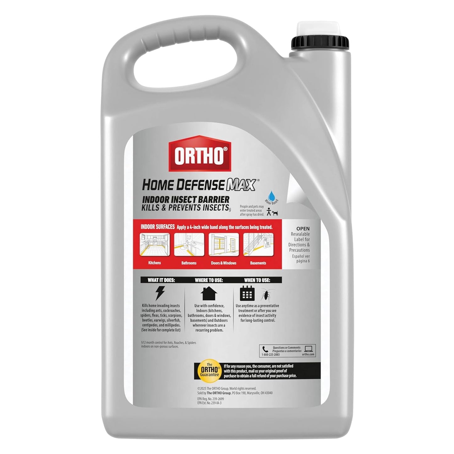 Ortho Home Defense Max Indoor Flying Insect Trap - Light Sticky Trap for House Flies, Fruit Flies, and Gnats, 1 Plug-in and 4 Refills
