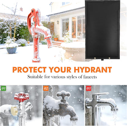 Outdoor Faucet Covers for Winter, RV Park & Yard Hydrant Insulated Cover, 25”H x 13.5”W, Sprinkler Freeze Protector, Freeze and Heat Protector Waterproof Insulated Spigot Cover