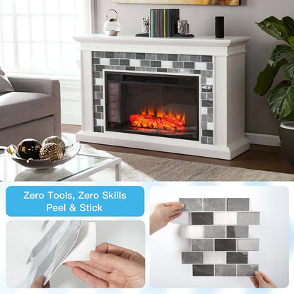 Art3d Peel and Stick Backsplash for Kitchen White Subway (10 Tiles, Thicker Design)
