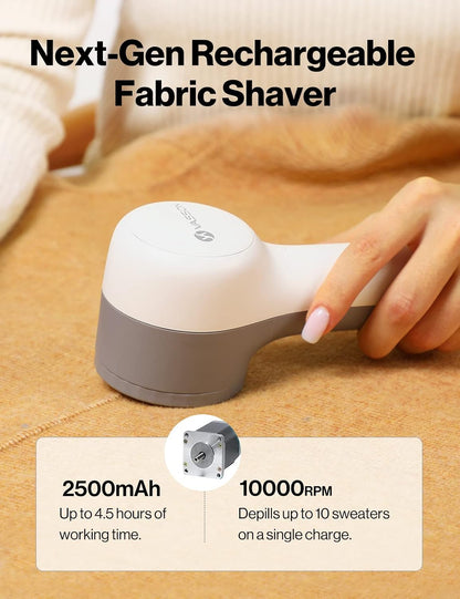 VASSON Fabric Shaver, Sweater Shavers to Remove Pilling, High-Perf Defuzzer, Rechargeable Electric Lint Shaver for Fuzz and Lint Balls from Clothing, Upholstery, Bedding (Blue)
