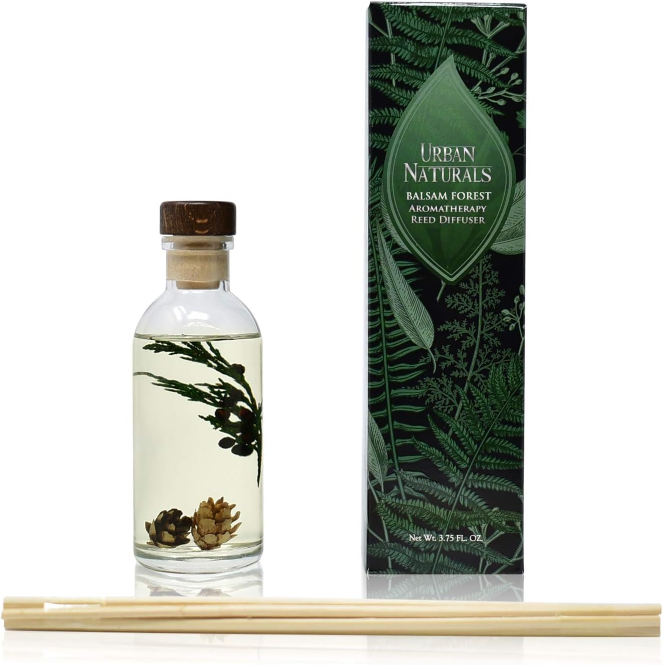 Urban Naturals Smoked Vanilla Reed Diffuser Set with Vanilla Bean, Sandalwood & Leather | Made in the USA - Colors A