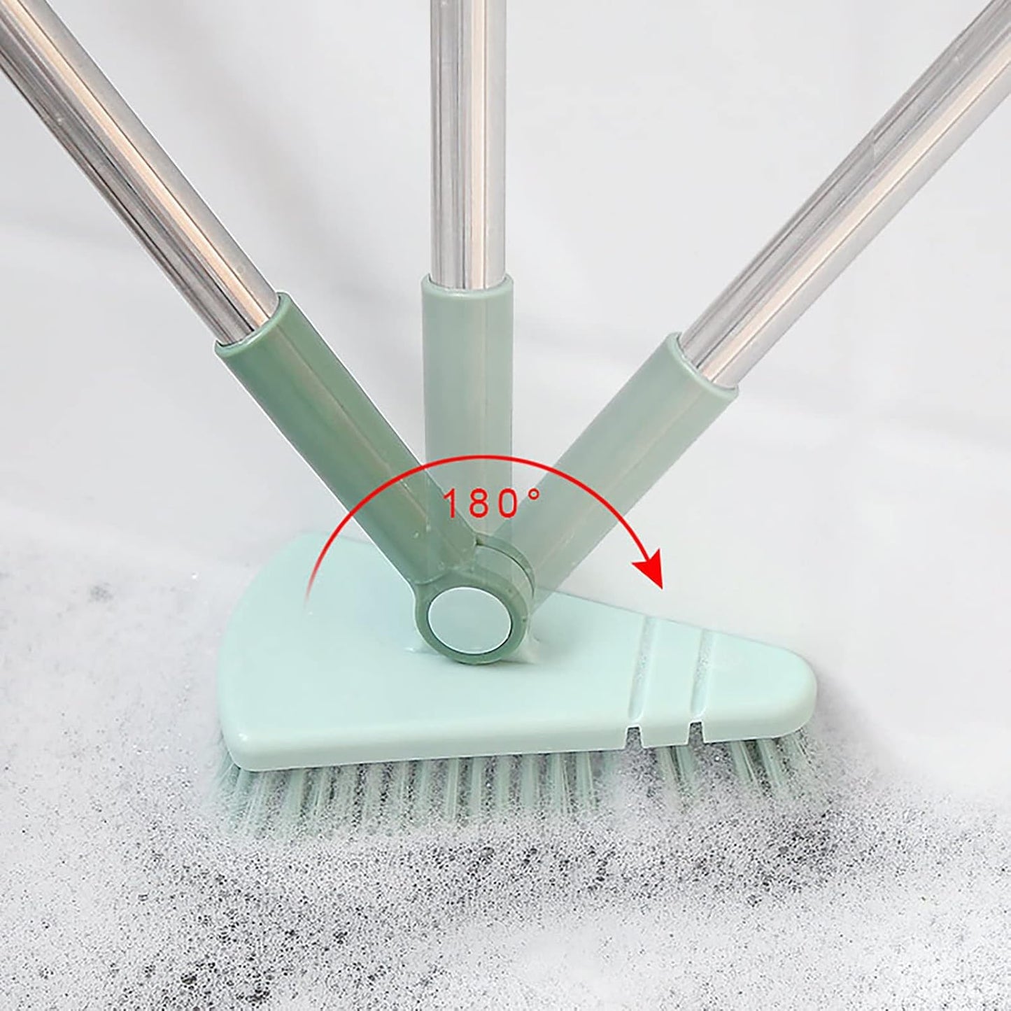 Scalable Cleaning Brush with Long Handle Floor Scrubbers Cleaning Supplies Scrub Brush with Long Handle Bathtub Scrubber for Pool Bathroom Bathtub Toilet Floor Kitchen Bathroom Cleaning Tools (Pink)
