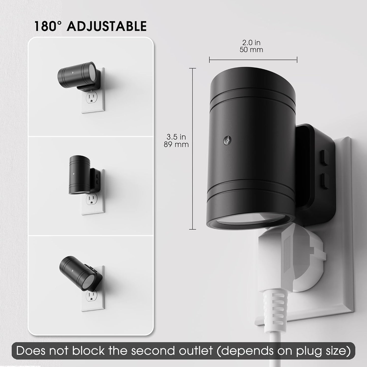 Briignite Motion Sensor Night Light,2 Pack Motion Activated Plug in Night Lights, 0-100LM Dimmable Soft White 3000K, Motion Sensor Light Indoor for Bathroom Hallway Bedroom Stairway Kid Elderly Pet