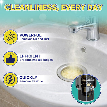 Garbage Disposal Cleaner Tablets, 25 Pack Disposal Deodorizer and Drain Cleaner Tablets, Kitchen Sink Cleaner, Garbage Disposal Freshener, Removes Odor, For House, Kitchen, Bathroom Drain Care