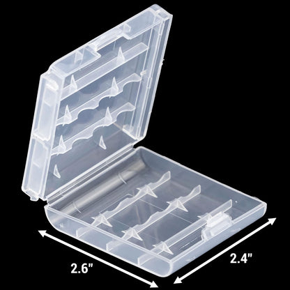IFAMIO 10 Pack Battery Storage Organizer Case - Transparent AA/AAA Cell Battery Holder Cases Protective Plastic Container Box for Home, Garage, Office, Travel