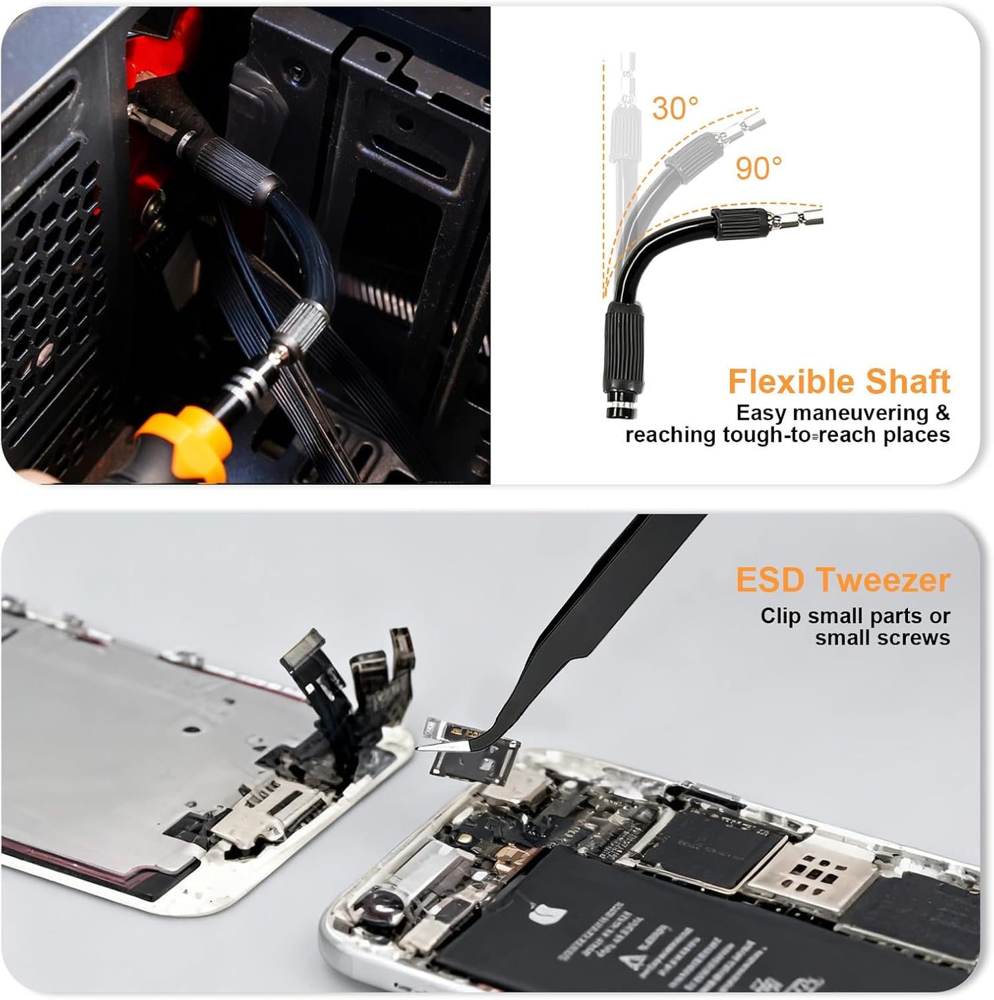 Precision Ratchet Screwdriver Set, JAKEMY 69 in 1 Household Screwdriver Home Repair Tool Kit, Disassemble Magnetic Rotating Ratchet Screwdriver Kit for Furniture/Car/Computer/Electronics Maintenance