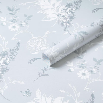 Heroad 16.1''x118'' Floral Peel and Stick Wallpaper Vintage Contact Paper Pink Rose Wall Paper Removable Renter Friendly Wallpaper for Bathroom Bedroom Nursery Waterproof Self Adhesive Vinyl Rolls