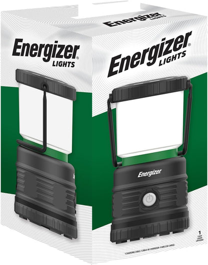 Energizer S-500 Hybrid Power Camping Lantern, Solar, Rechargeable, or AA Battery Powered, IPX4 Water Resistant Bright LED Lantern