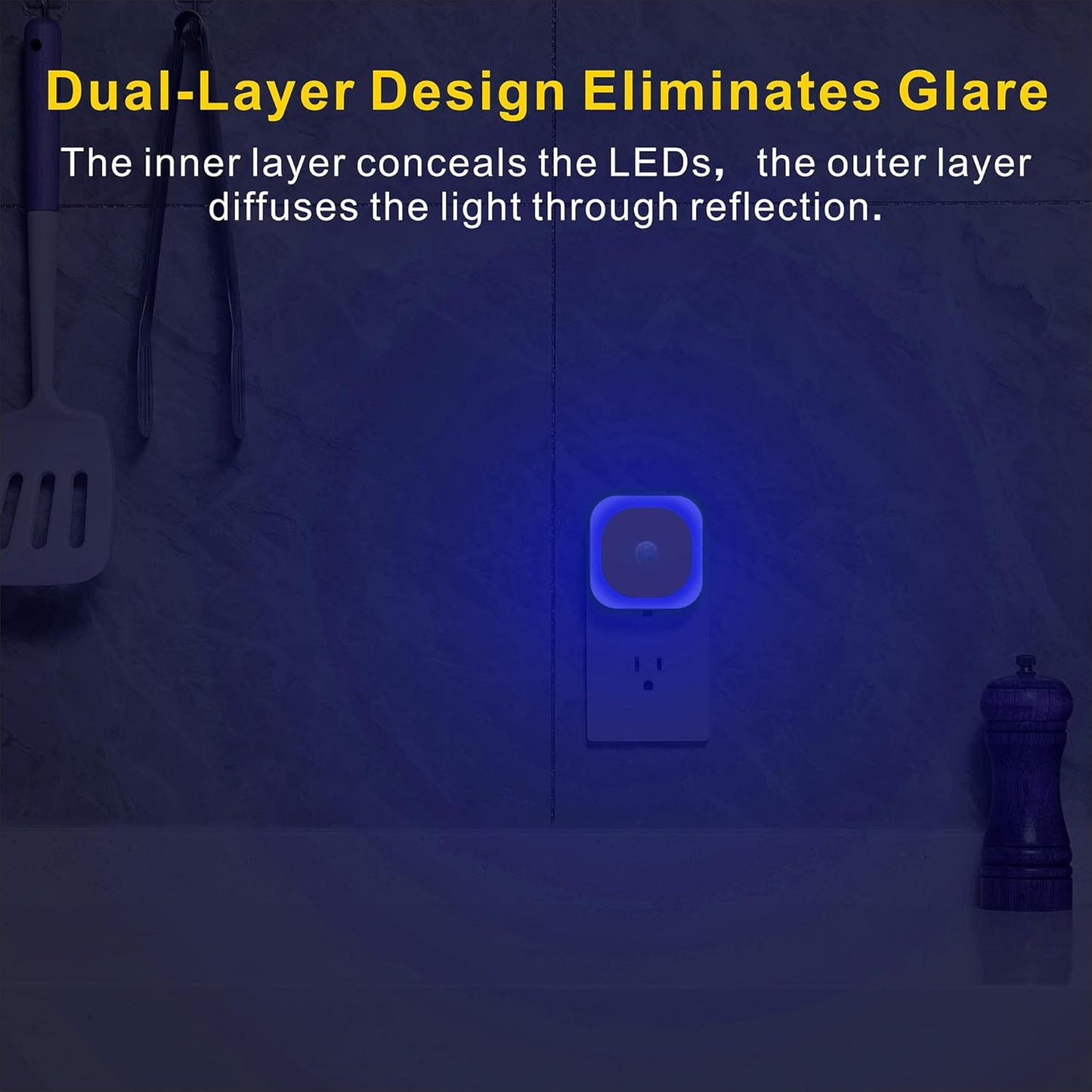 YUNLEX 2 Pack Plug in Red Sleep Night Light with Motion Sensor & Dusk to Dawn Sensor, Soft Glow, 0% Blue Light, Dimmable, Auto On/Off, LED Lights for Bedroom, Kids, Bathroom, Hallway, as Mother Gifts