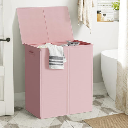 WOWLIVE 180L Laundry Hamper with Lid 3 Section,Large Laundry Basket with Removable Bags and Handles,Collapsible Dirty Clothes Hampers for Laundry,Laundry Basket Organizer for Laundry Room,Dorm,Beige
