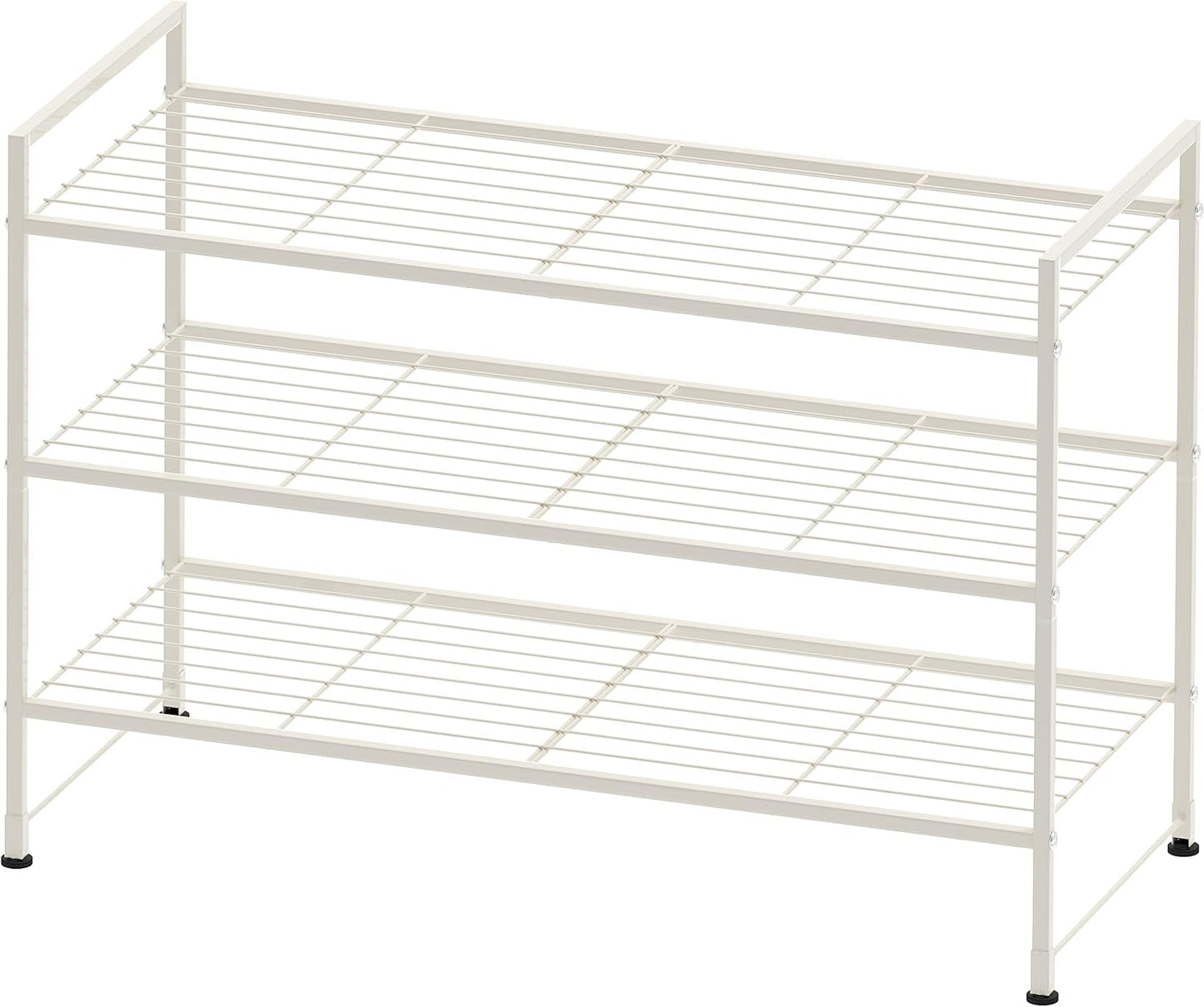 Simple Houseware 3-Tier Stackable Shoes Rack Storage Shelf, Black