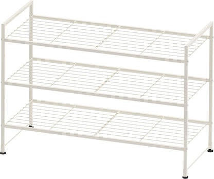 Simple Houseware 3-Tier Stackable Shoes Rack Storage Shelf, Black