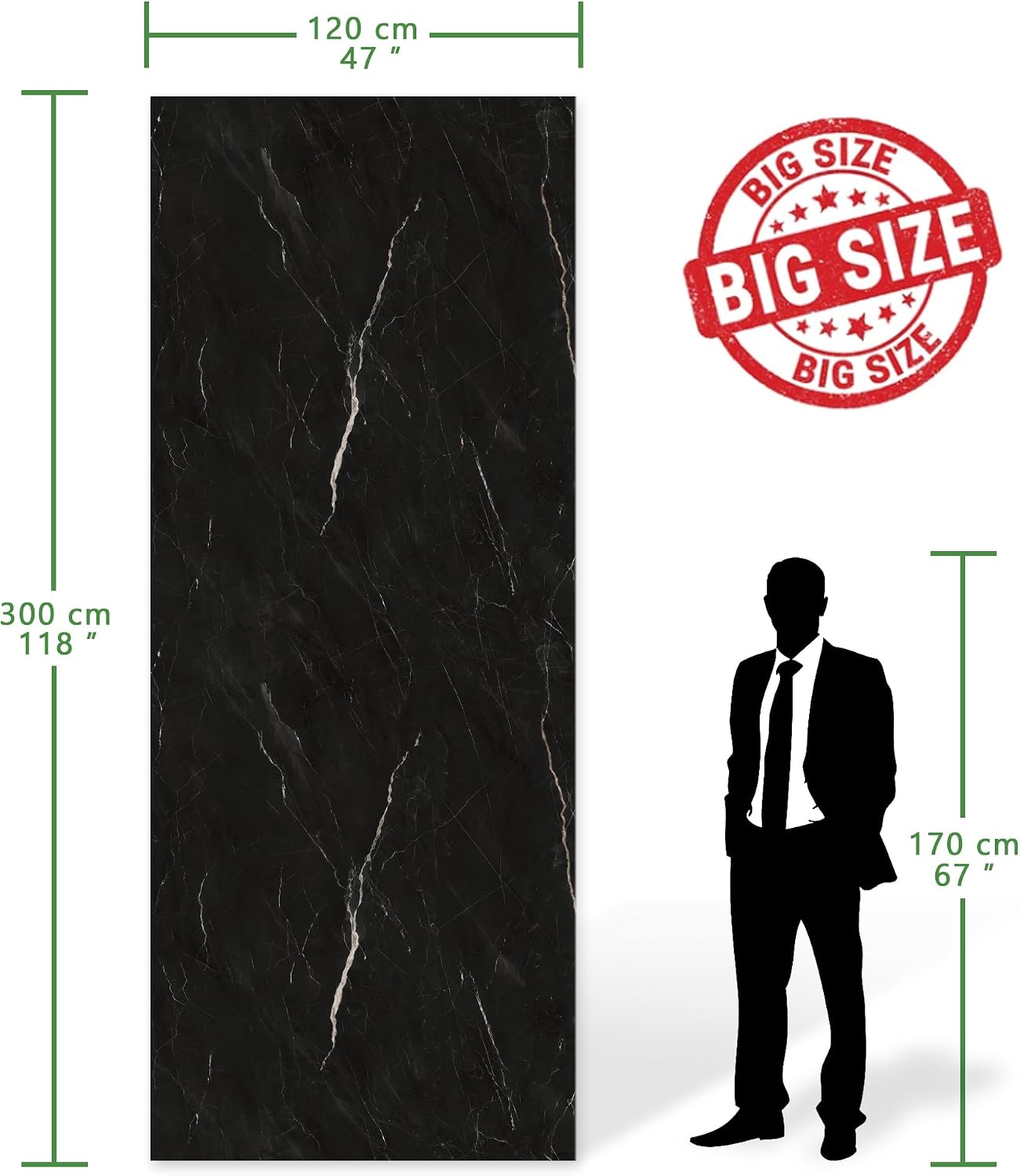 Marble Peel and Stick Waterproof Wall Paneling, 118" x 47" Carrara White Matte Finish Self-Adhesive Backsplash Tile Vinyl Wall Panel for Kitchen Bathroom Wall Decor, Covers 38.75 Sq. Ft.