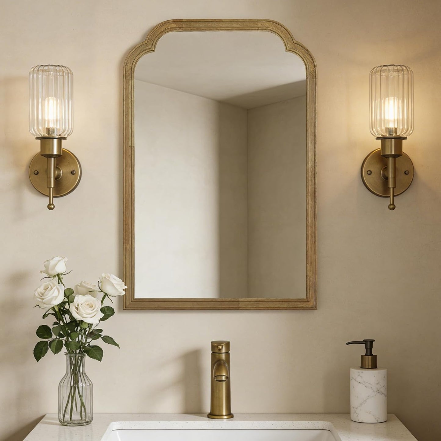 WallBeyond Full Length Mirror Wall Mounted 65"x22", Rustic Wooden Frame Floor Mirror, Large Full Body Mirror for Bedroom, Leaning or Hanging Against Wall, Natural