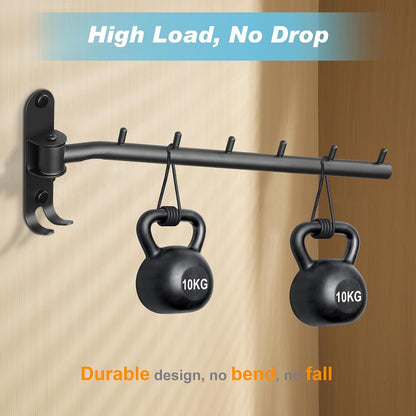 Alise Swing Clothes Hanger Rack,Black Garment Racks Wall Mounted(2P) | Clothes Bar-Hanger Hooks Heavy Duty Swivel Drying Rack Clothing Hanging System Closet Storage Organizer