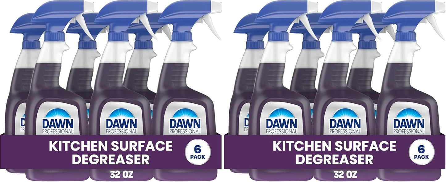 Dawn PRO Kitchen Surface Degreaser, Bulk Cleaning Spray for Oil and Grease Buildup in Commercial Kitchens, 32 fl oz (Case of 6)