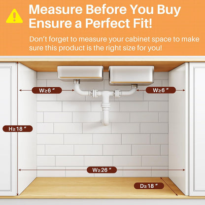 PXRACK Under Sink Organizer, 3-Tier 2-Pack Adjustable Height Pull Out Under Cabinet Organizer, Slide Out Thickened Metal Under Sink Storage for Kitchen Bathroom Laundry Pantry Organization, Black
