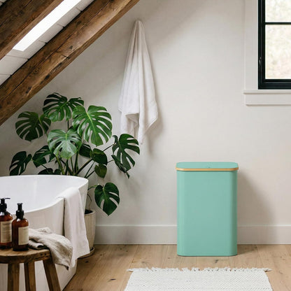 Lifewit 120L Laundry Basket with Lid, Clothes Hampers for Laundry with Bamboo Handles and 2 Removable Bag, Large Foldable Laundry Hamper for Bedroom, Bathroom, Dorm, Laundry Room, Beige