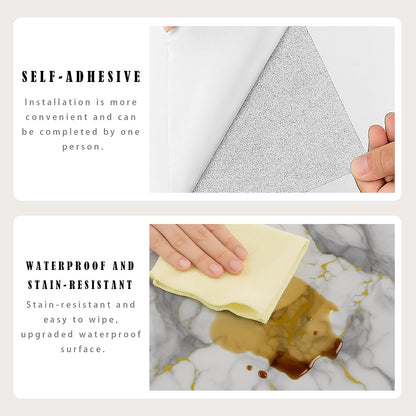 Peel and Stick Kitchen Backsplash Tiles 16PCS – Waterproof Self Adhesive Wall Stickers for Kitchen, Easy DIY Stick On Tile Backsplash, Heat Resistant Decorative Wall Covering (Ice Blue)
