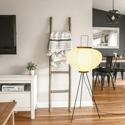 Noguchi Style Akari Floor Lamp, Rice Paper Lantern for Establishing A Warm and Cozy Ambiance in Any Room (Cloud), Japanses Floor Lamp