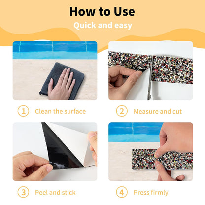 Waterproof Anti-Slip Traction Tape | 2" x16.5 FT | Heavy-Duty EPDM Rubber, Strong Grip & Barefoot Gentle | Indoor & Outdoor Solution: Poolside, Bath, Ramps, Stairs, Board Steps