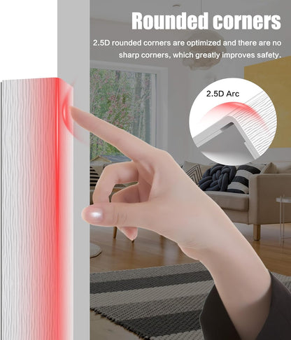 Wall Corner Protector, Walls Edge Protector，Self-Adhesive Wall Corner Guards,PVC Double Side Edge Protector， Furniture Stairs Guard (Gray 2PCS 90cm/35.4in)