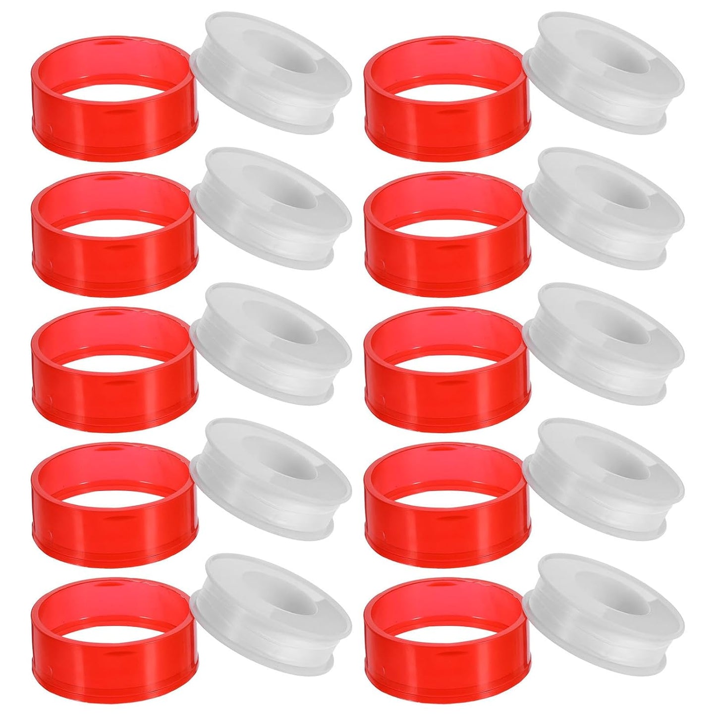 10 Rolls PTFE Thread Sealant Tape for Pipe Leak Sealing and Plumbing Connections, Heavy Duty Waterproof Tape Broad Chemical Compatibility and Enhanced Sealing Performance for Pipe