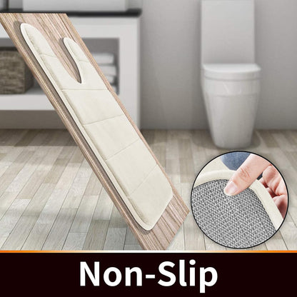 Yimobra Memory Foam Bath Mat, Super Soft Absorbent Bathroom Rug Non Slip, Quick Dry, Machine Washable Floor Carpet for Tub Shower, Home Decor Accessories, 24x17, Grey
