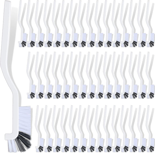 Rtteri 48 Pcs Kitchen Scrub Brush Bulk Plastic Sink Bathroom Cleaning Edge Corner Brush for Household Bottle Dish Tile Lines Window Track Crevice with Stiff Bristle