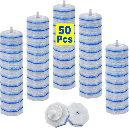 30 Toilet Bowl Refills Fits for Clorox Toilet Brush, Upgrade 3-Layer Disposable Bowl Cleaner Refills for Bathroom Cleaning, 3X Cleaning Power, No Falling Apart