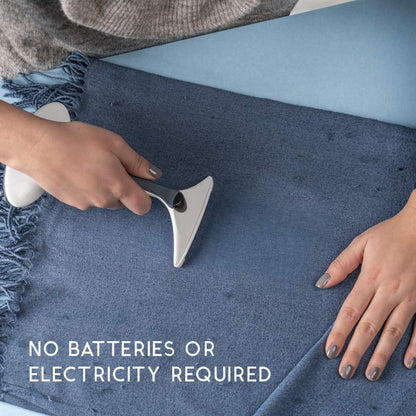 GLEENER Battery-Free 4-in-1 Fabric Shaver & Lint Brush | Ultimate Fuzz Remover | Adjustable Depiller Lint Remover for Clothing & Furniture (Slate Blue)